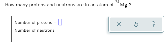 mg number of protons and neutrons