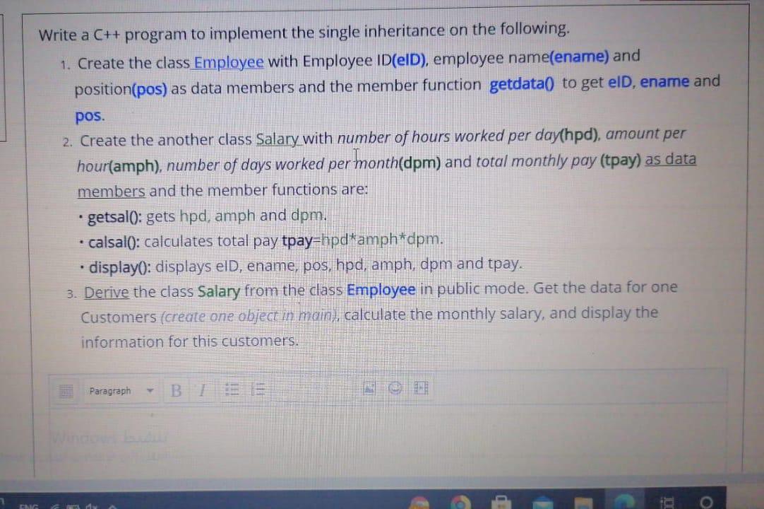 Solved Write a C++ program to implement the single | Chegg.com