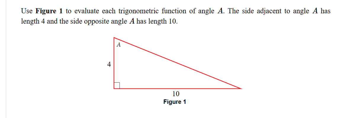 Solved Use Figure 1 ﻿to evaluate each trigonometric function | Chegg.com