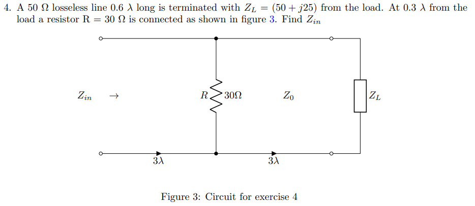 Solved 1. A 50Ω losseless line 0.6λ long is terminated with | Chegg.com