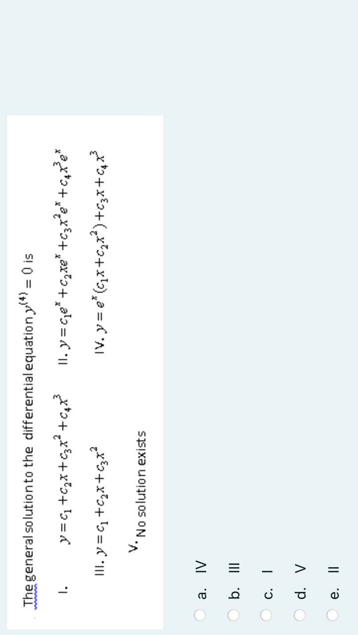 Solved The general solution to the differential equation | Chegg.com
