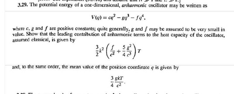 Solved 3.29. The potential energy of a one-dimensional, | Chegg.com