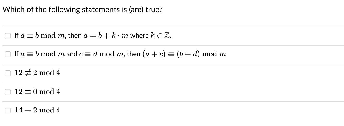 Solved Which of the following statements is (are) true? If | Chegg.com
