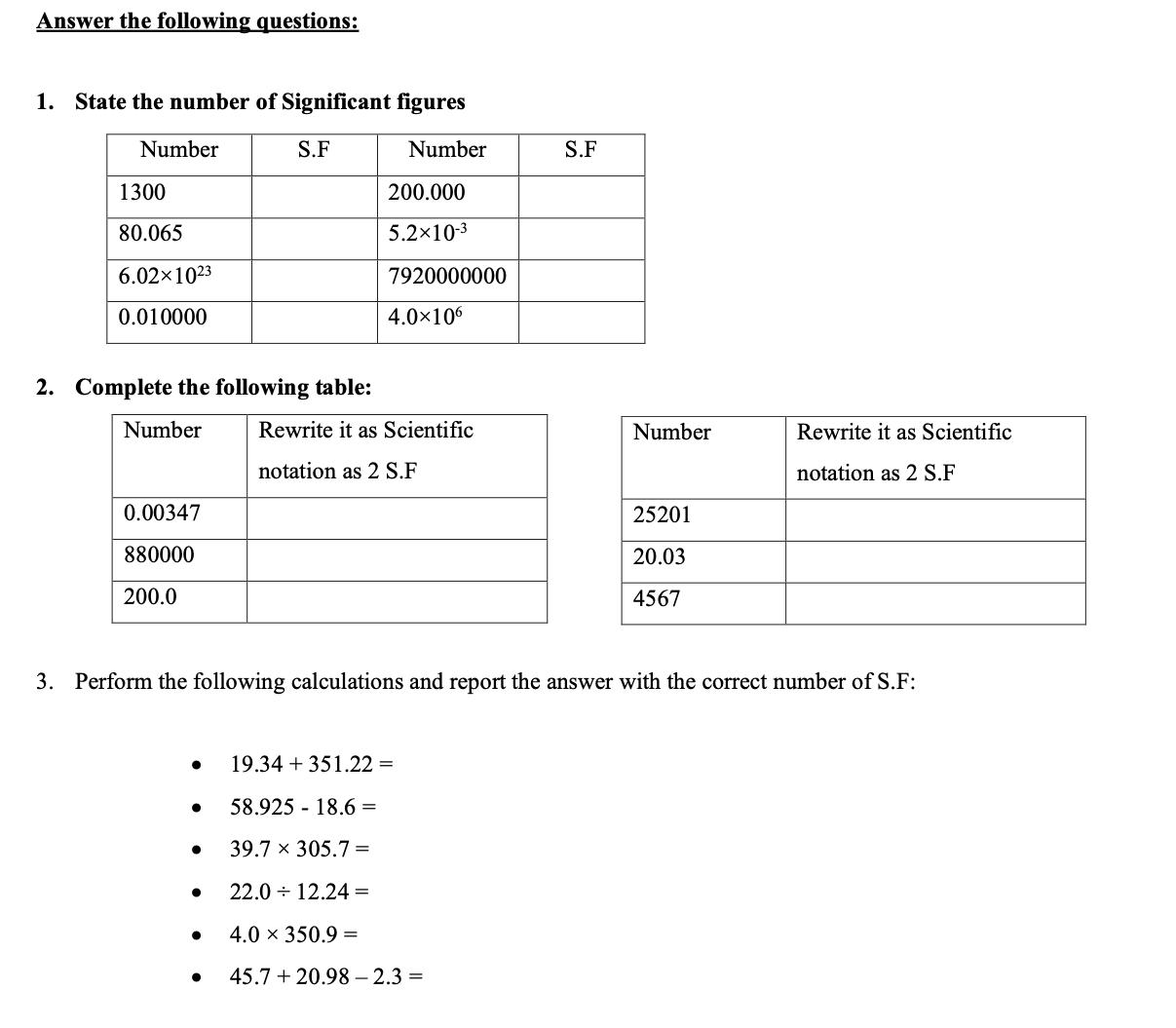 Solved Answer the following questions: 1. State the number | Chegg.com