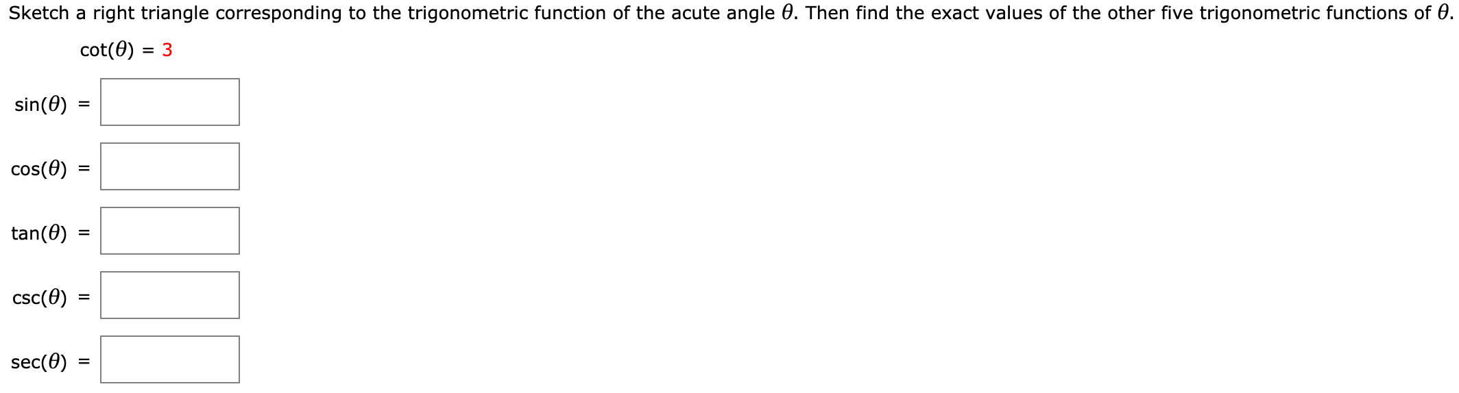 Solved Sketch A Right Triangle Corresponding To The Chegg Solved Sketch A Right Triangle Corresponding To The Chegg