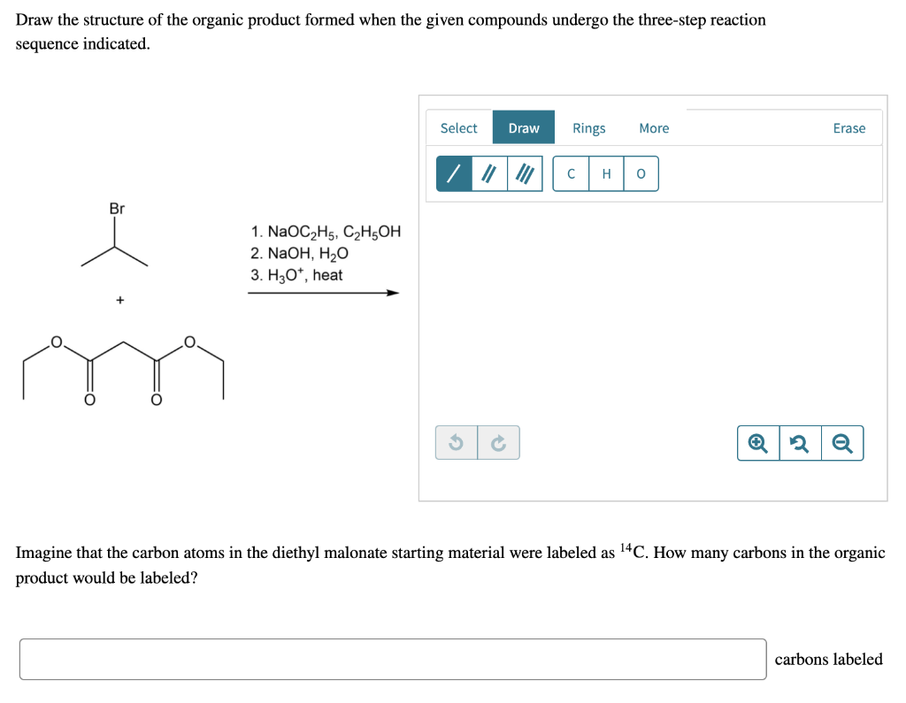 Solved Draw the structure of the organic product formed when