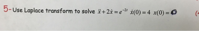 laplace transform of x double dot