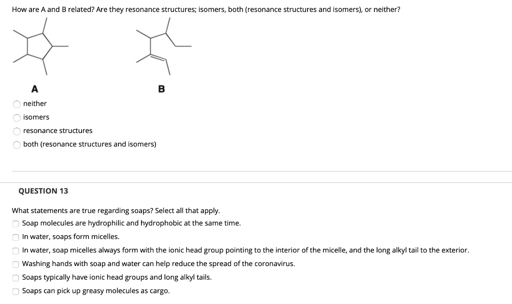 Solved How Are A And B Related? Are They Resonance | Chegg.com