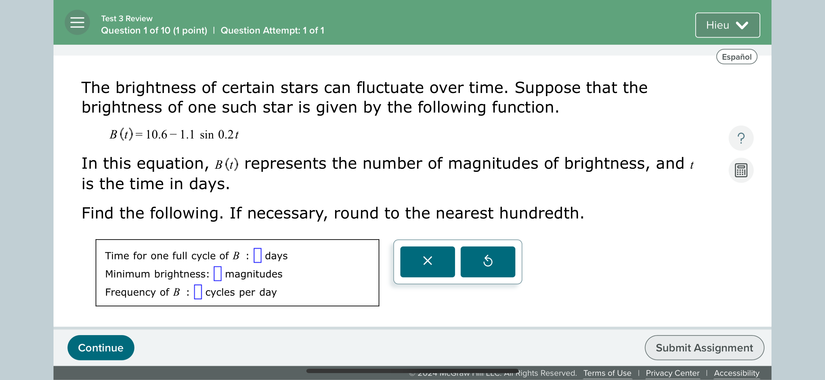 Solved The brightness of ﻿certain stars can fluctuate over | Chegg.com
