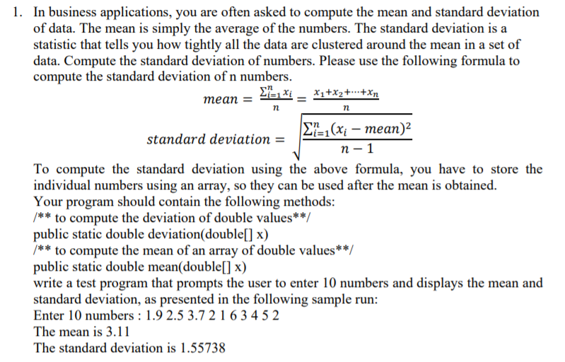 Solved 1. In business applications, you are often asked to | Chegg.com