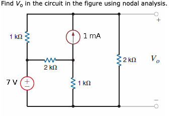 Solved Find V, in the circuit in the figure using nodal | Chegg.com