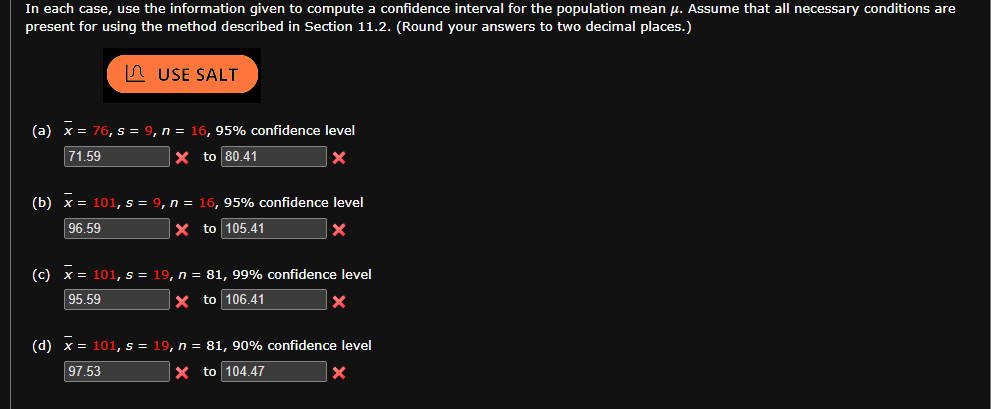 Solved In each case, use the information given to compute a | Chegg.com