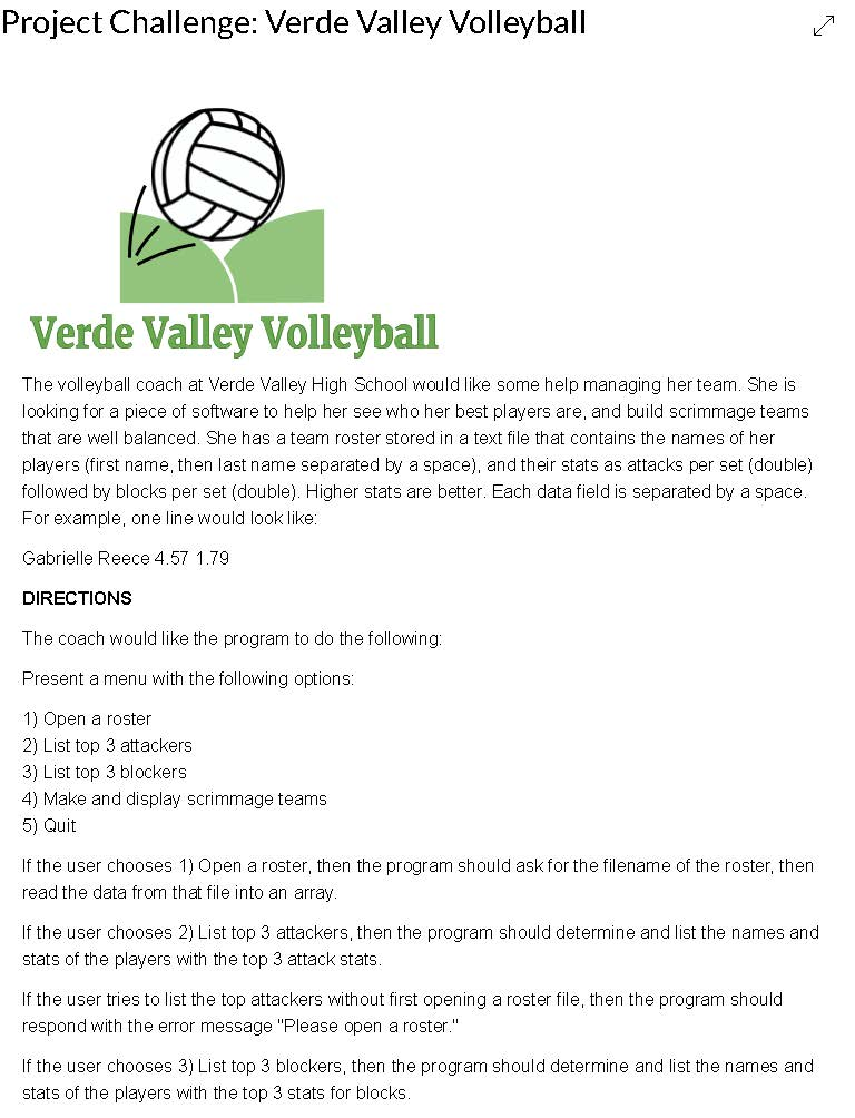 Volleyball assignment pdf image