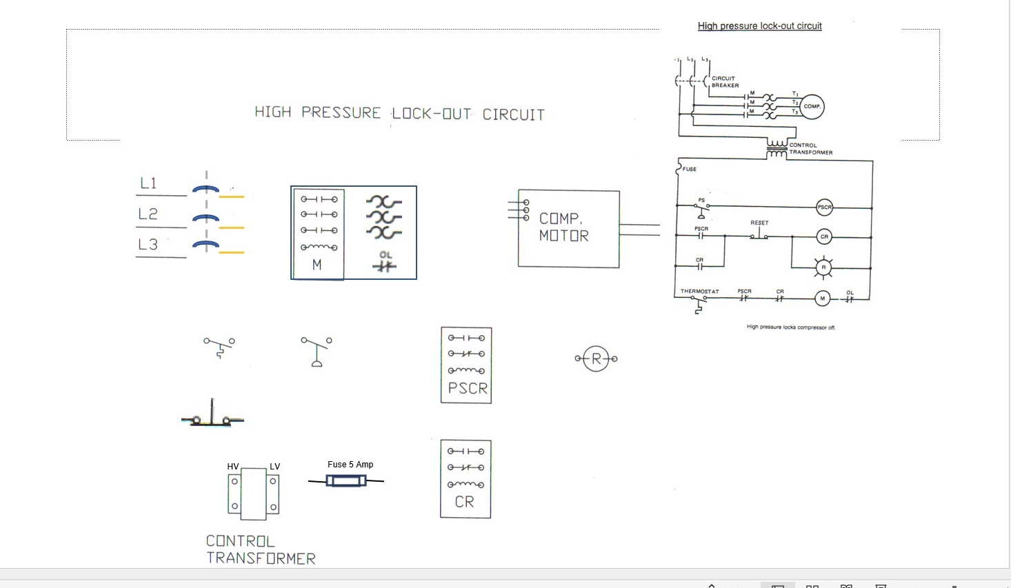 High pressure lockout circuitHIGH PRESSURE LOCKDUT