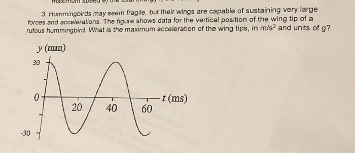 Solved 3. Hummingbirds May Seem Fragile, But Their Wings Are 