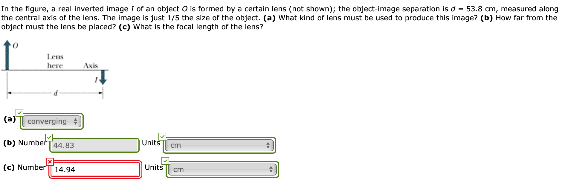 Inverted Image Math Solved In the figure, a real inverted image I of an object O | Chegg.com