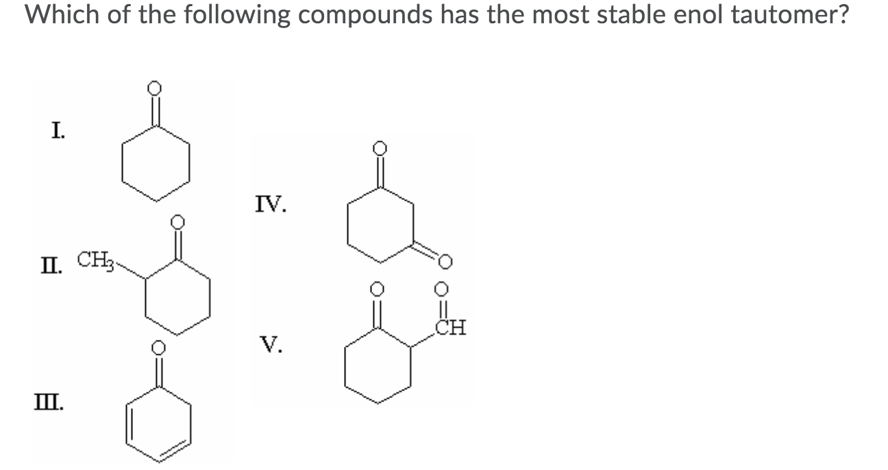 Solved: Which Of The Following Compounds Has The Most Stab... | Chegg.com