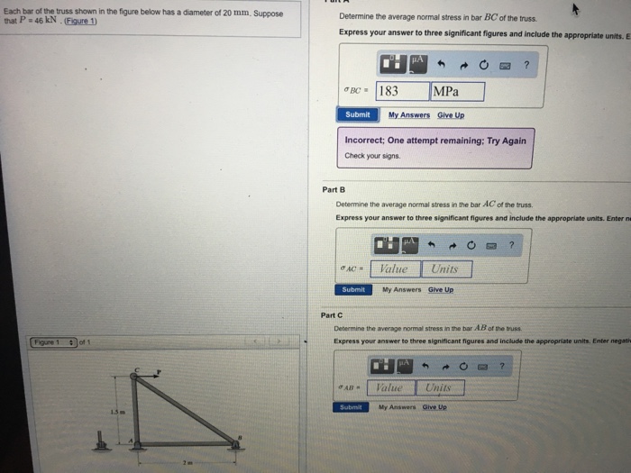 Solved Each bar of the truss shown in the figure below has a | Chegg.com