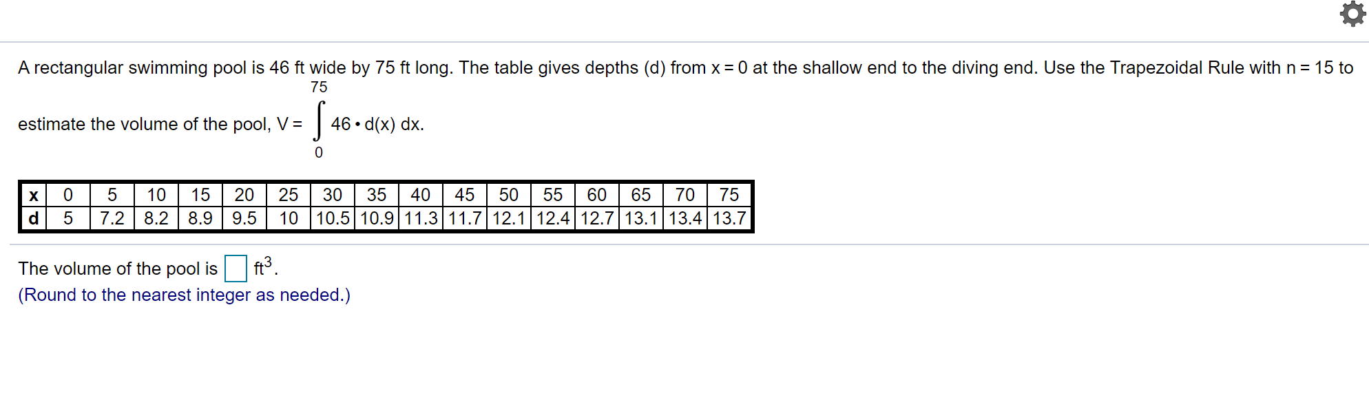 Solved A Rectangular Swimming Pool Is 46 Ft Wide By 75 Ft 