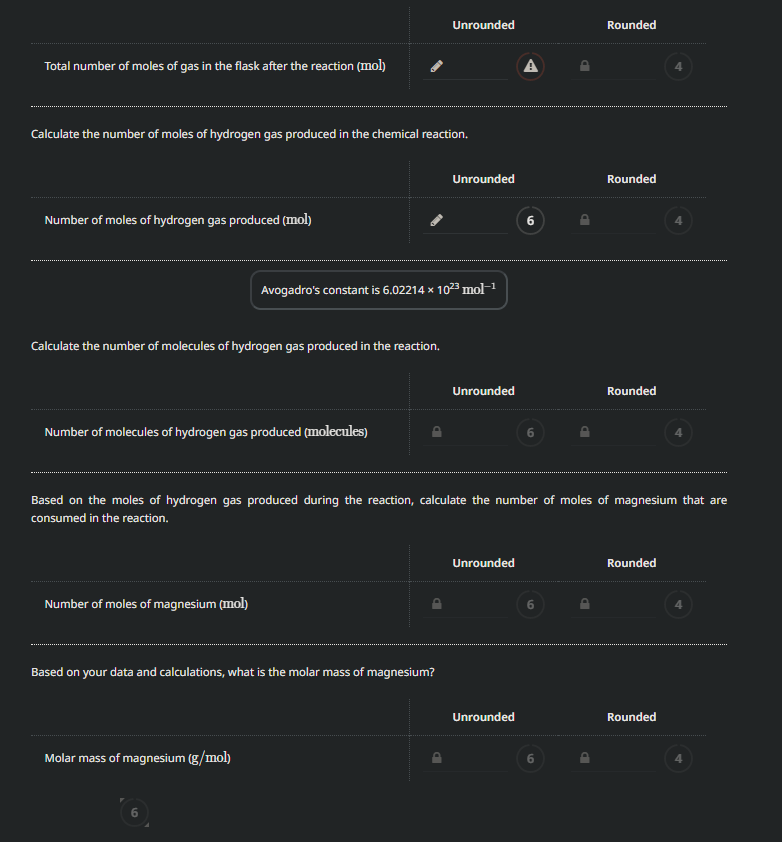 calculate the number of moles of hydrogen gas produced