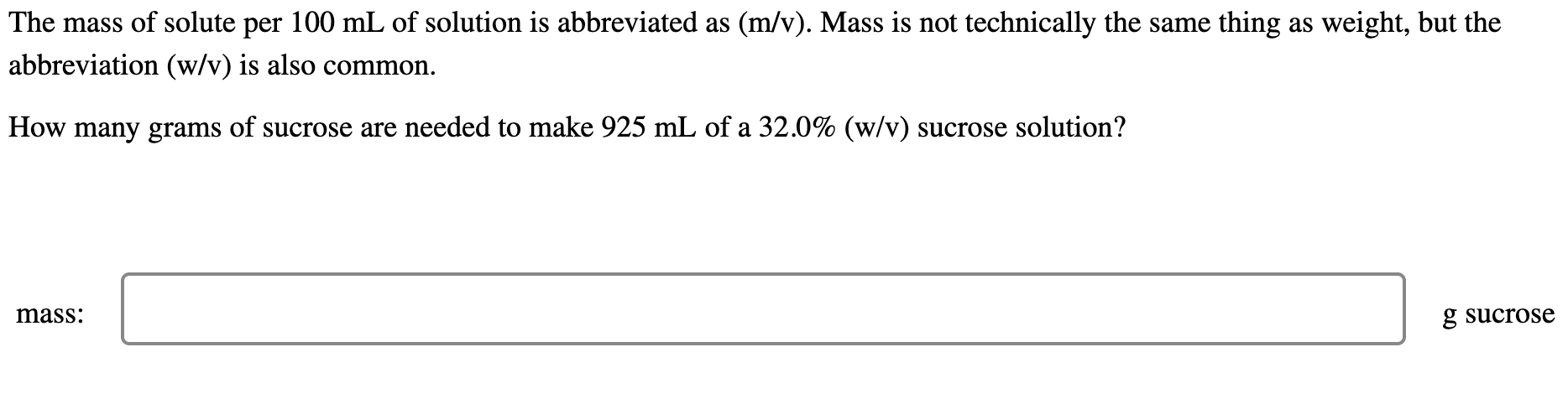 Solved The mass of solute per 100mL ﻿of solution is | Chegg.com