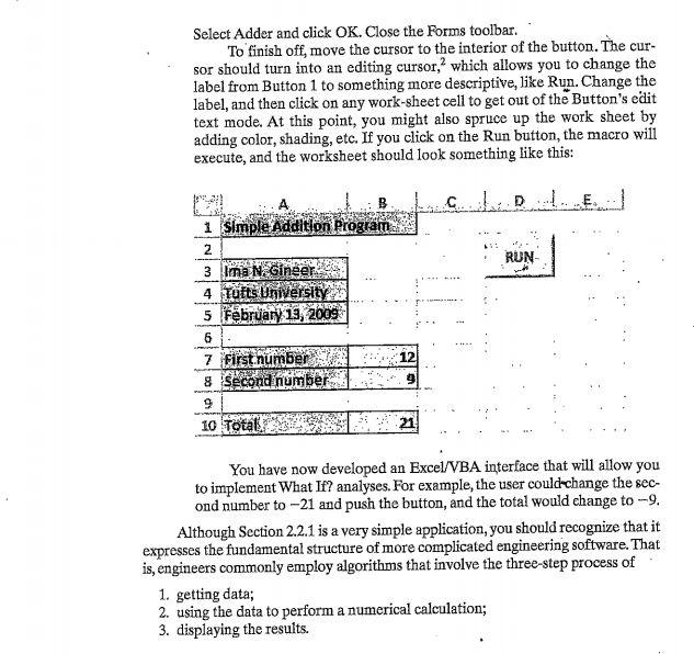 2.2.1 Hands-on Exercise: A Simple Addition Program | Chegg.com