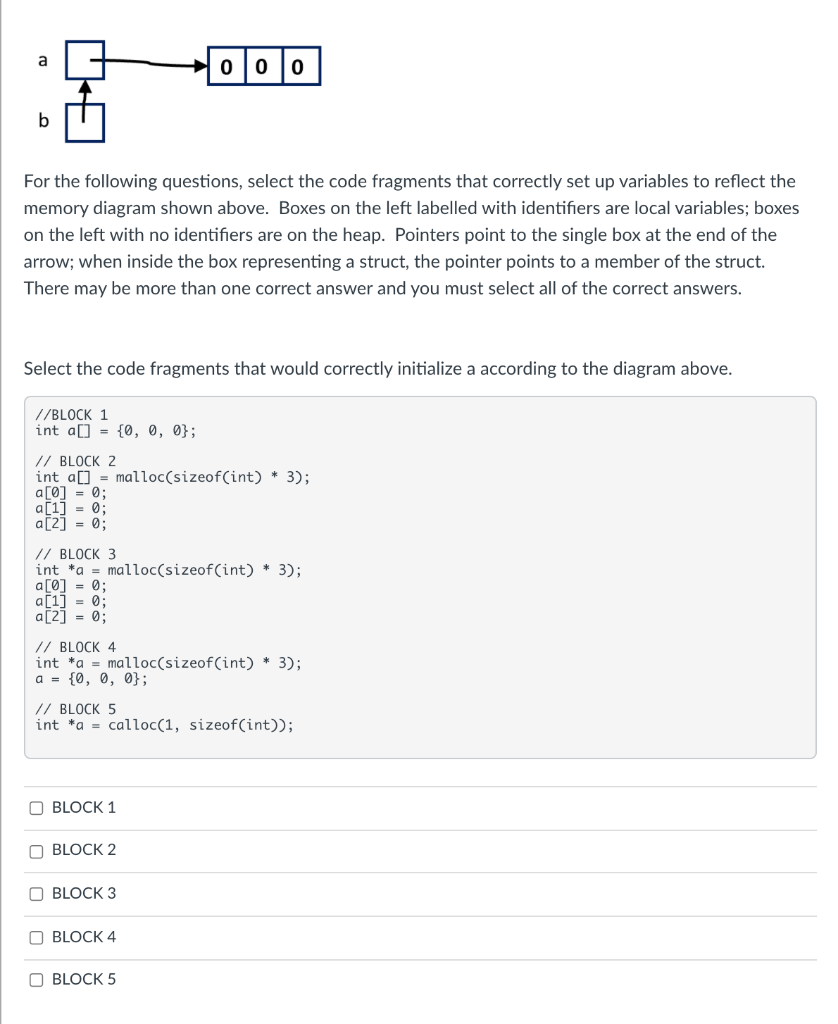 Solved а 0 0 0 B For The Following Questions, Select The | Chegg.com