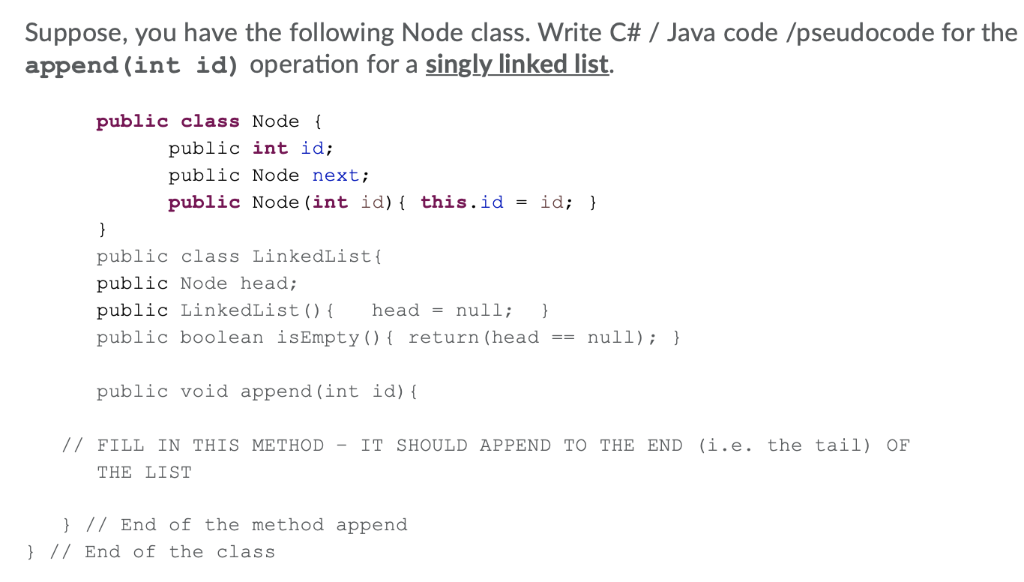 list node class java