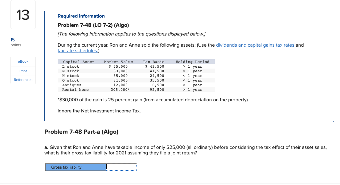 13 Required Information Problem 7 48 LO 7 2 Algo Chegg