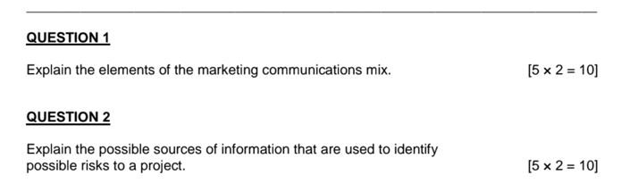Solved QUESTION 1Explain the elements of the marketing | Chegg.com
