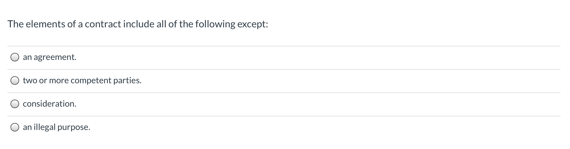The Entire Contract Includes All Of The Following Except Solved The elements of a contract include all of the | Chegg.com