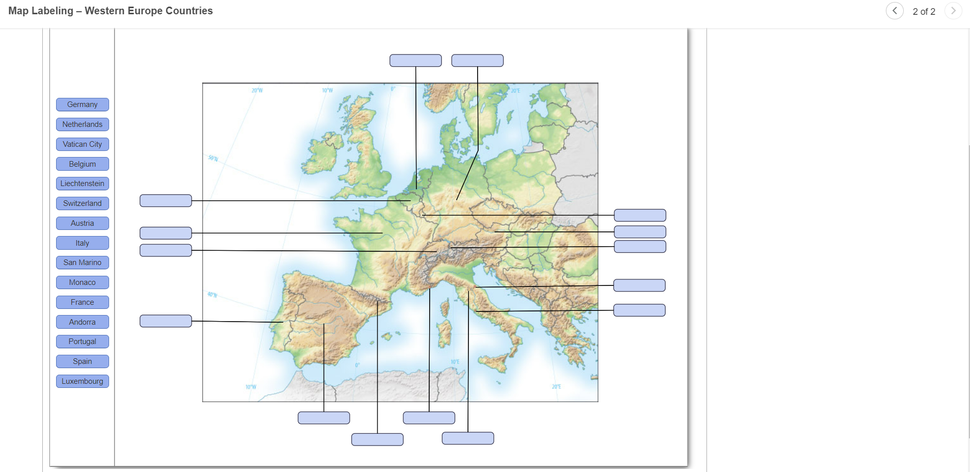 Solved Map Labeling Western Europe Countries Chegg Com   PhpDFWMy8