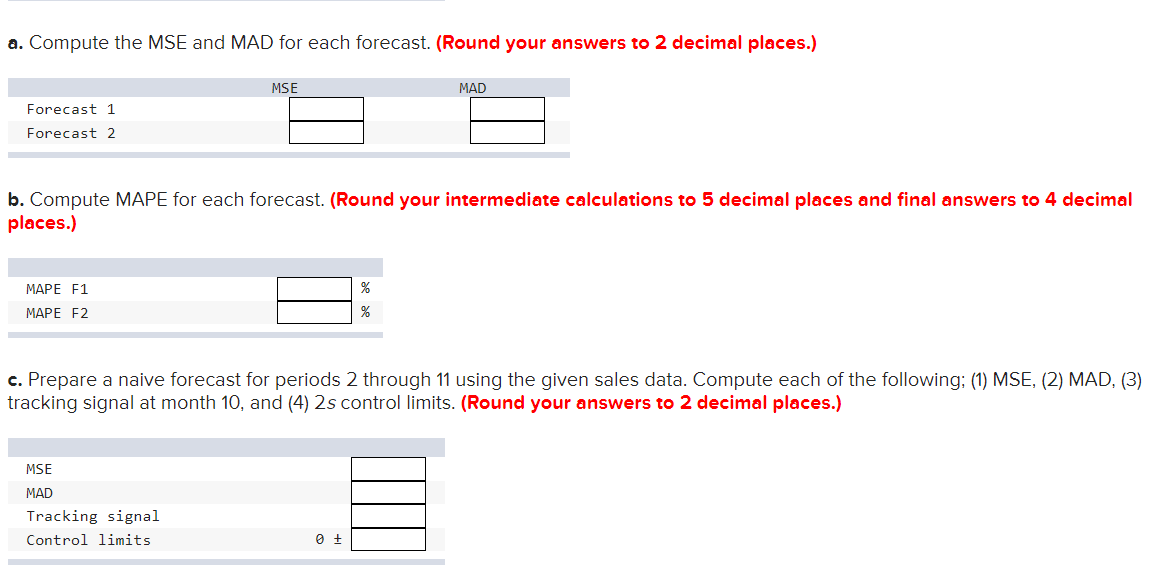 Solved Two Independent Methods Of Forecasting Based On | Chegg.com