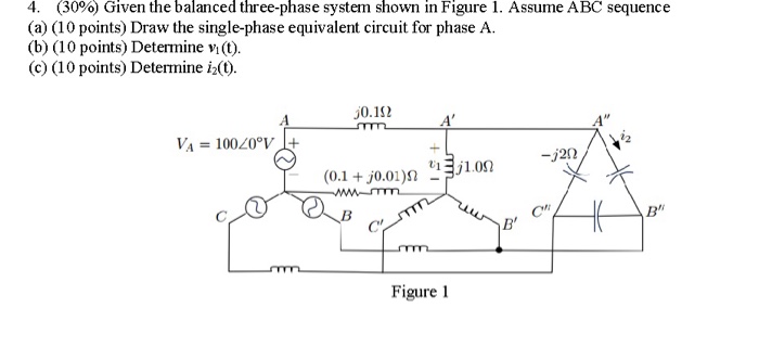 Solved 4. (3000) Given The Balanced Three-phase System Shown | Chegg.com