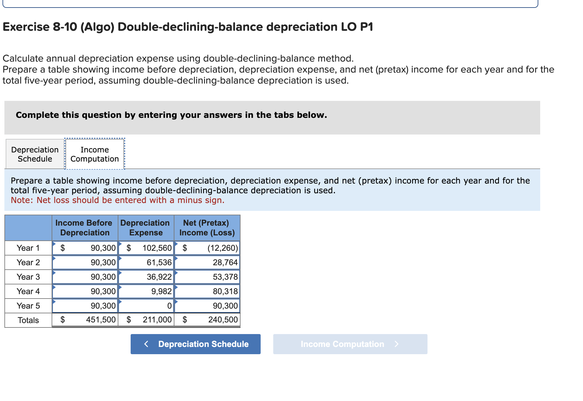 Exercise 810 (Algo) Doubledecliningbalance