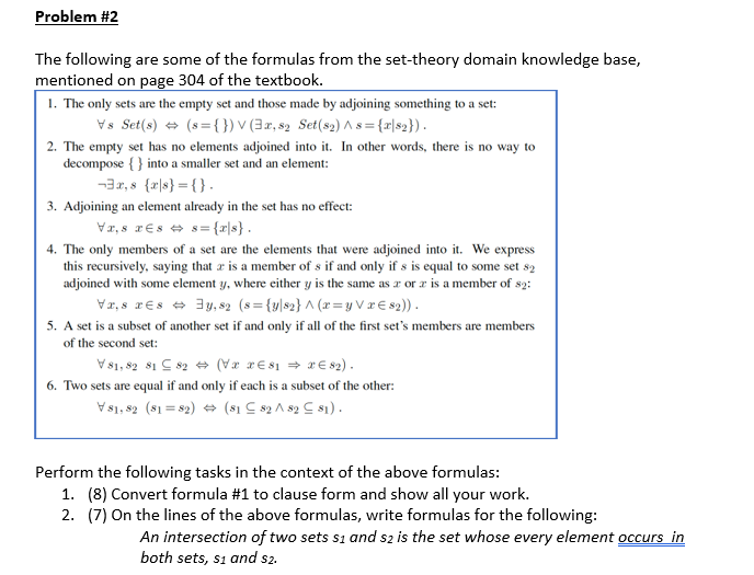 S2 Top Set Math Equations Solved Problem #2 The following are some of the formulas | Chegg.com