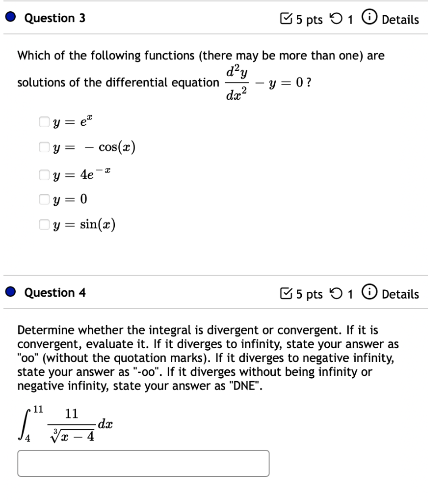 Solved Question 3 5 pts 5 1 0 Details Which of the following | Chegg.com