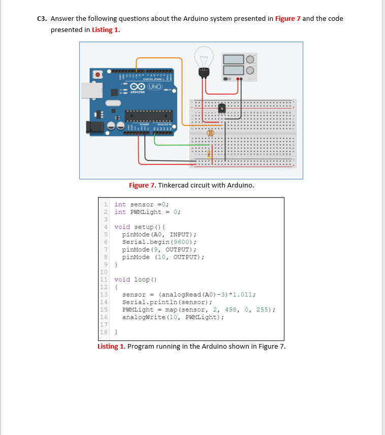 Solved C3. Answer the following questions about the Arduino | Chegg.com