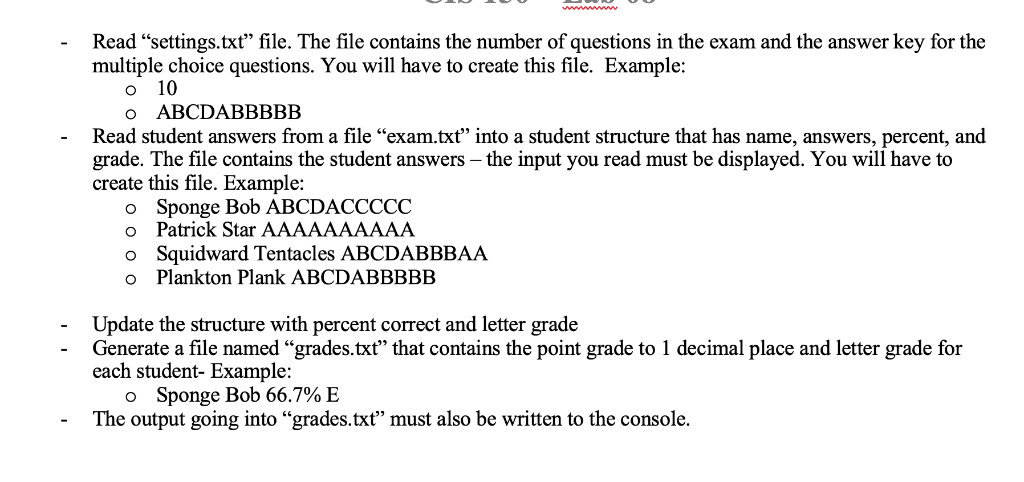 Solved Question 3 Write the function definitions for each of | Chegg.com