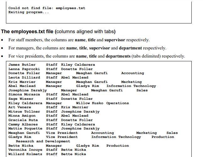 Solved C++ program employee.txt file James Butler Staff | Chegg.com