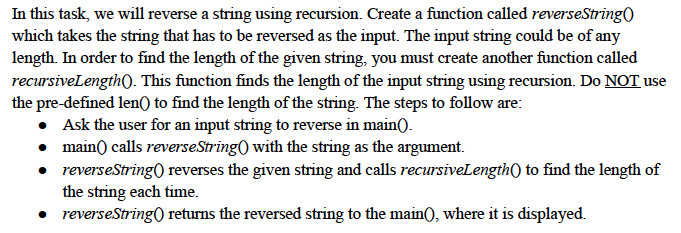 Solved In this task, we will reverse a string using | Chegg.com