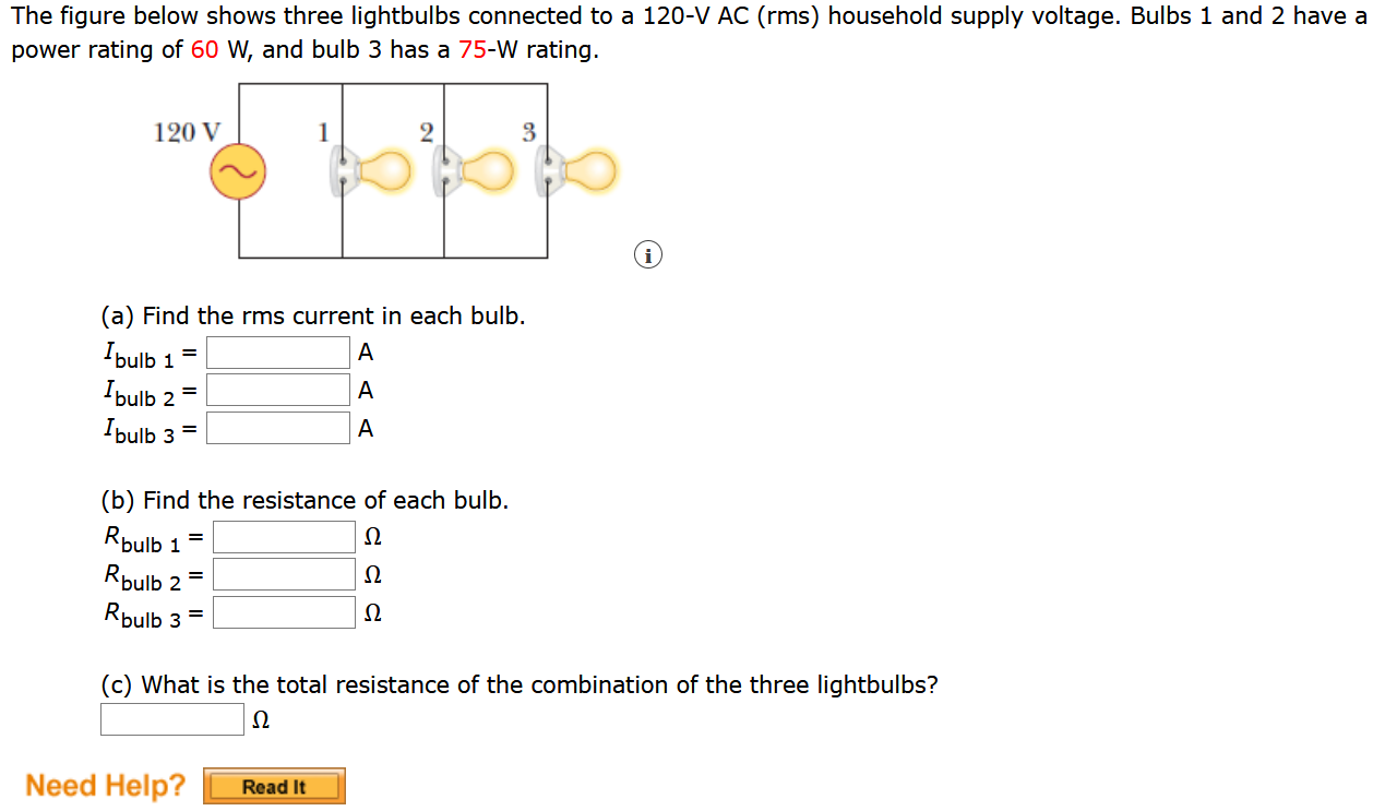 Solved The Figure Below Shows Three Lightbulbs Connected To | Chegg.com