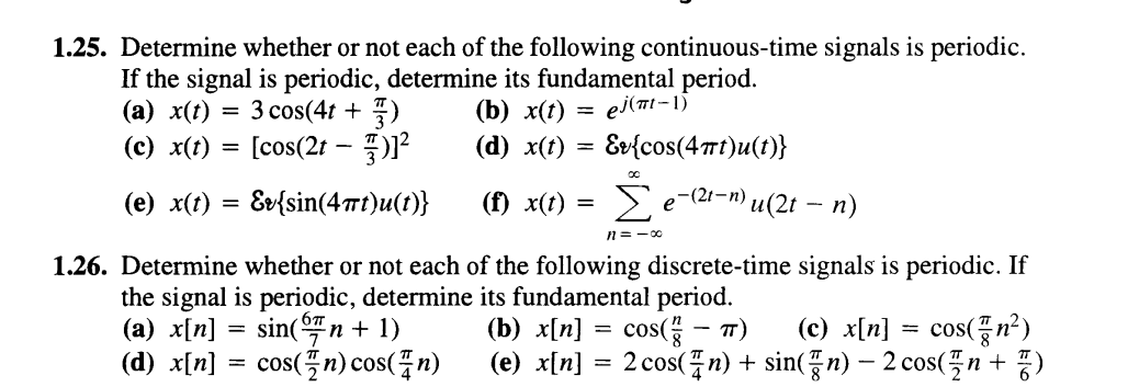 Solved 1.25. Determine whether or not each of the following | Chegg.com