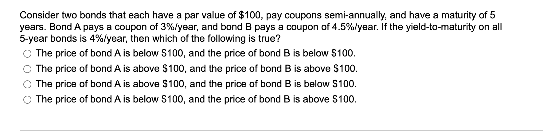 Solved Consider two bonds that each have a par value of | Chegg.com