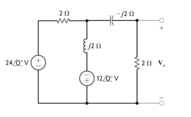 Solved Find V0 voltage, by using The superposition theorem | Chegg.com