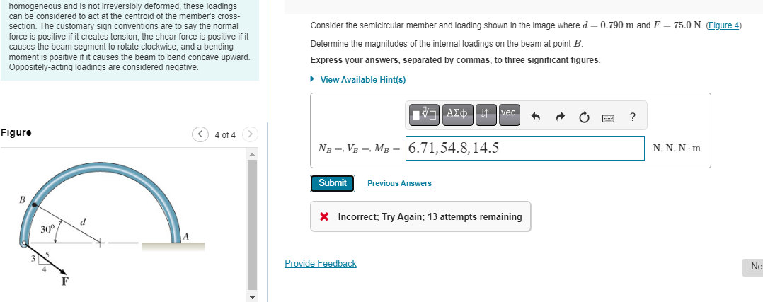 Solved Consider the semicircular member and loading shown in | Chegg.com