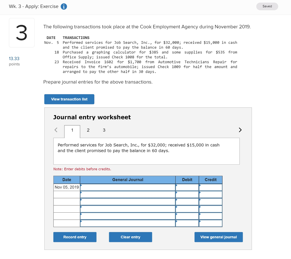 Solved Wk. 3- Apply: Exercise I Saved The Following | Chegg.com