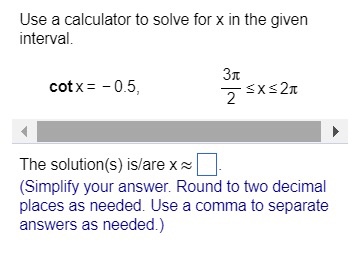 Solving for deals x calculator