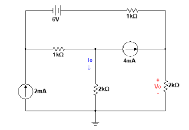 Solved Using Mesh Analysis, Find Io And Vo In The Circuit 