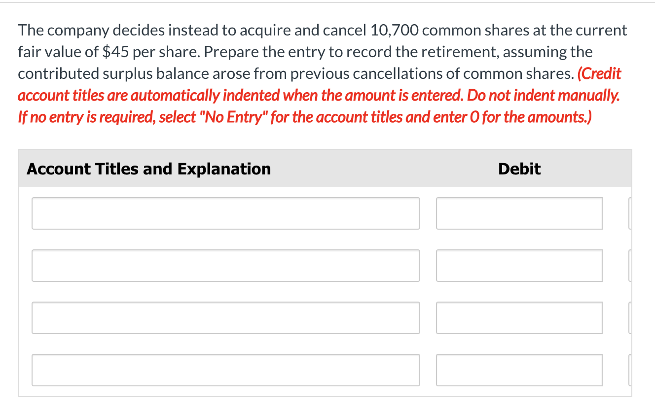 Solved The Following Is The Shareholders' Equity Section Of | Chegg.com